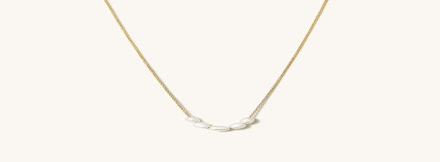 Organic Pearl Bead Necklace
