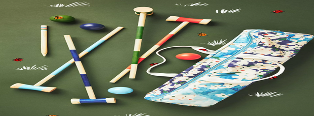 Vera for Anthropologie Picnic Travel Croquet Set