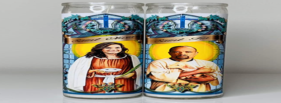 Do Pray Tell Olivia Benson and Finn Prayer Candle Set