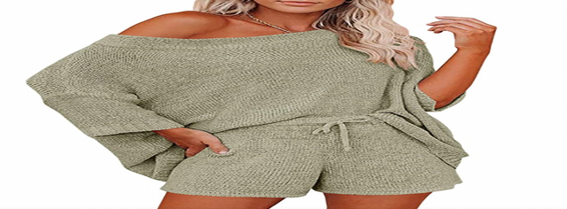 Ermonn Women's 2-Piece Outfit Sweater Set