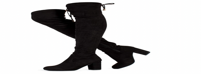 Over The Knee Block Heel Stretch Boots