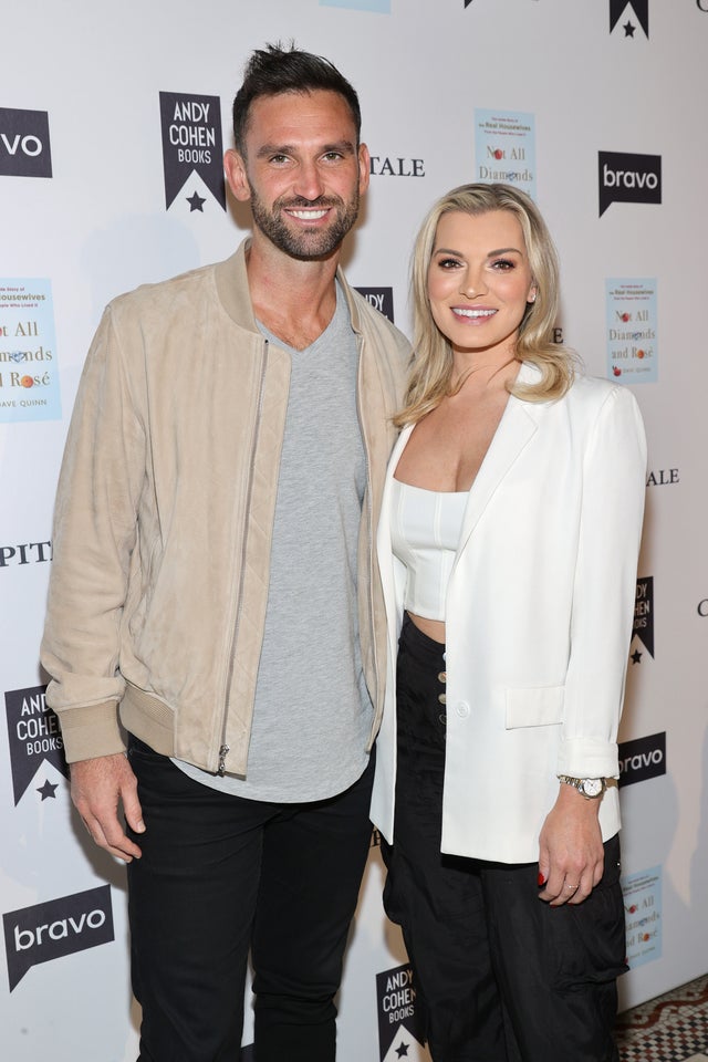 'Summer House' stars Carl Radke and Lindsay Hubbard attend the release party for Not All Diamonds and Rose