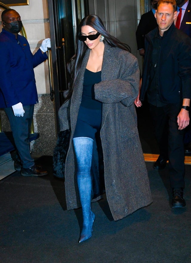 Kim Kardashian is seen in Midtown on November 2, 2021 in New York City.