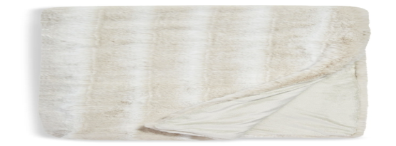 Tipped Faux Fur Throw Blanket