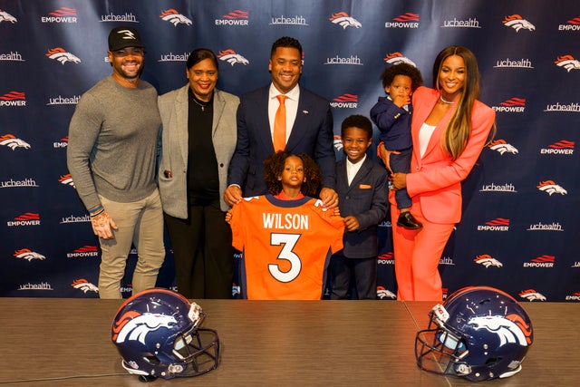 Russell Wilson and Ciara with family