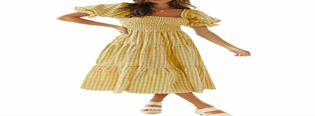 Zesica Women's Bohemian Puff Sleeve Midi Dress