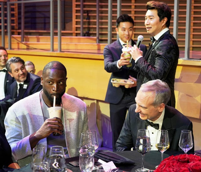 Dwyane Wade and Simu Liu