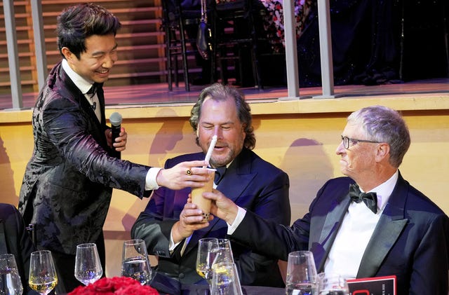 Simu Liu and Bill Gates