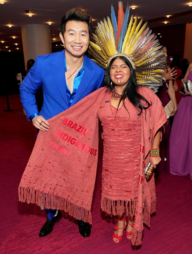 Simu Liu and Sonia Guajajara