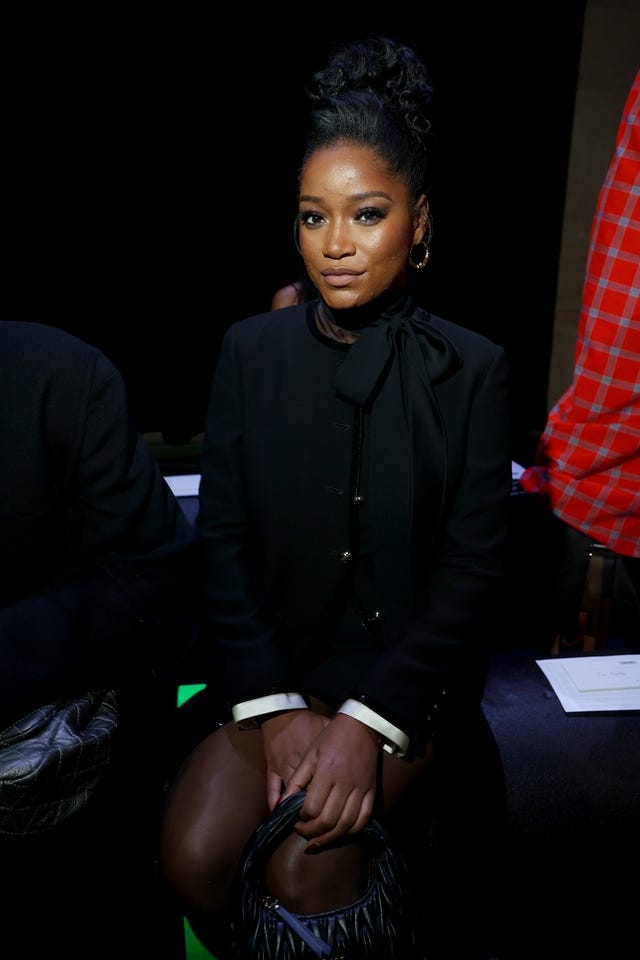 Keke Palmer attends the Miu Miu fashion show for Paris Fashion Week