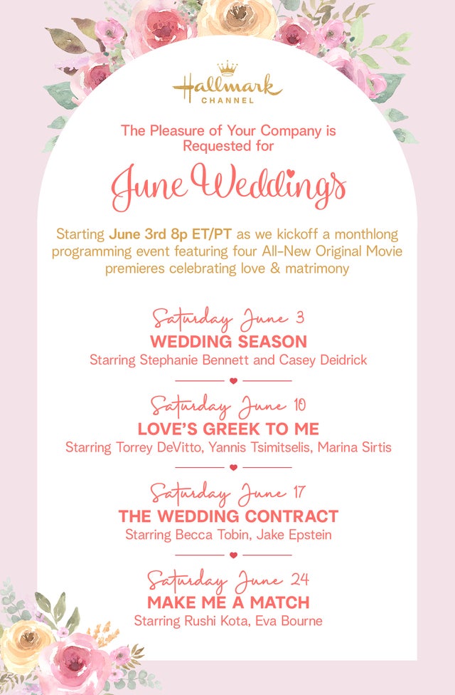 Hallmark Channel June Weddings 2023