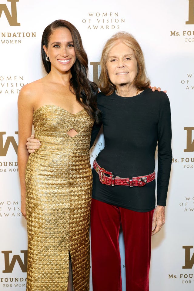 meghan markle gold dress Meghan Markle 2021 Elegante Promi Nacht Party Nude Dress main image 1