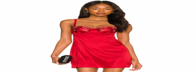 Fleur du Mal Violet Embroidery Cupped Slip Dress