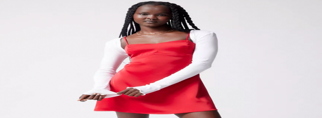 Urban Outfitters UO Bella Bow-Back Satin Mini Dress