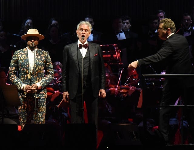 Usher and Andrea Bocelli 