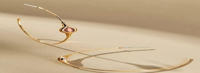 Large Gem Hoop Earrings