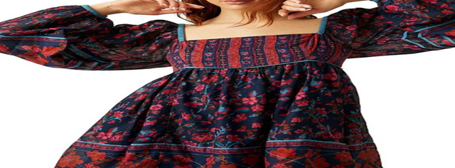 Free People Endless Afternoon Print Long Sleeve Minidress