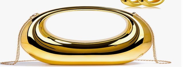 Nusttal Acrylic Clutch Purse for Women Top-handle Moon Hobo Bag