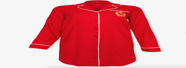 Posh Peanut Solid Red Luxe Flannel Women's Pajama Shirt