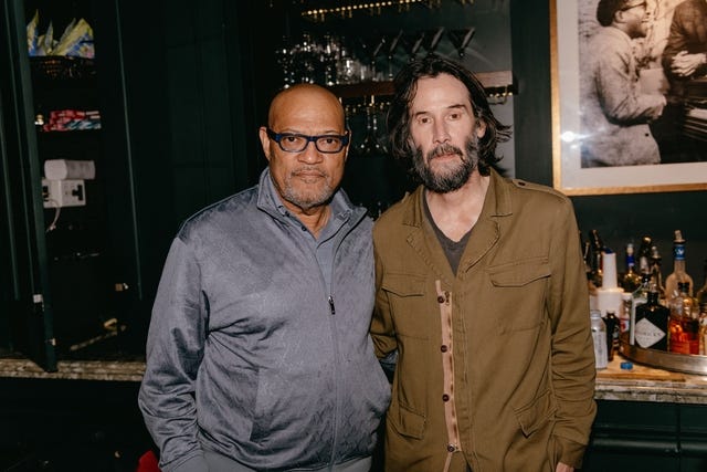 Laurence Fishburne and Keanu Reeves