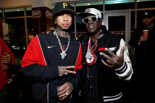 Tyga and Flavor Flav