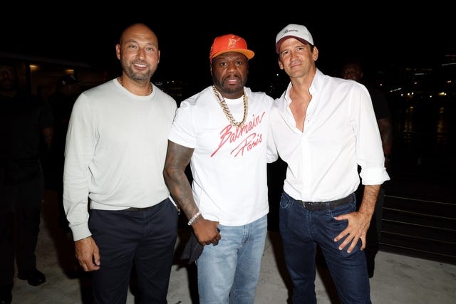 Derek Jeter, 50 Cent, and Wayne Boich