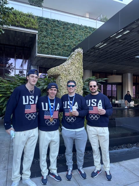 Tage Thompson, Clayton Keller, Matthew Tkachuk, and Auston Matthews