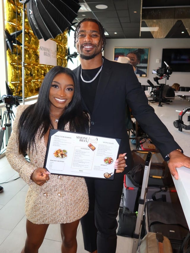 Simone Biles and Jonathan Owens