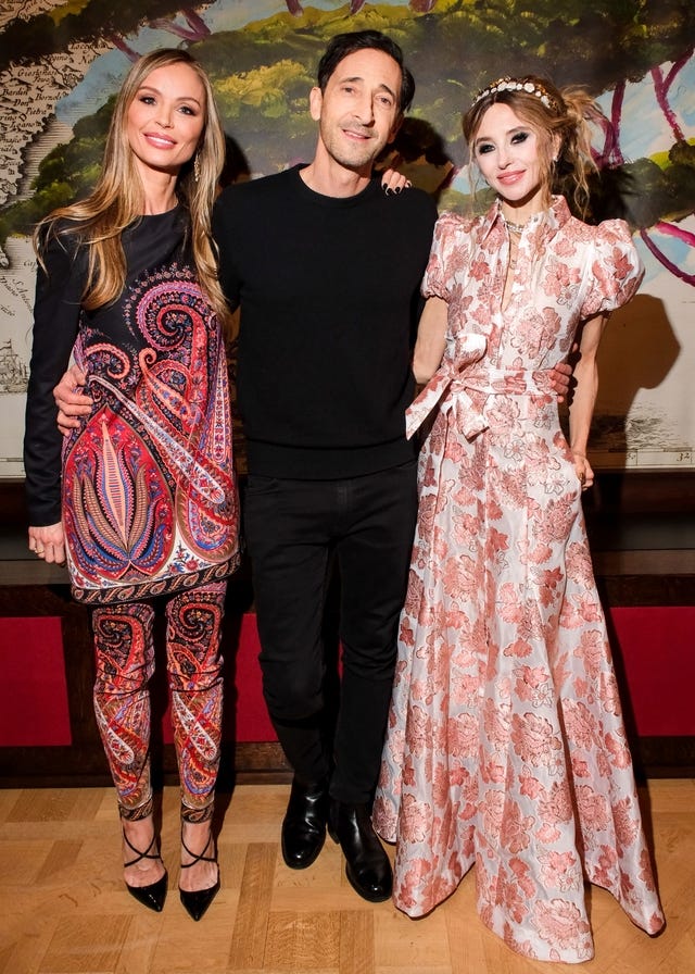 Georgina Chapman, Adrien Brody, and Stacey Bendet