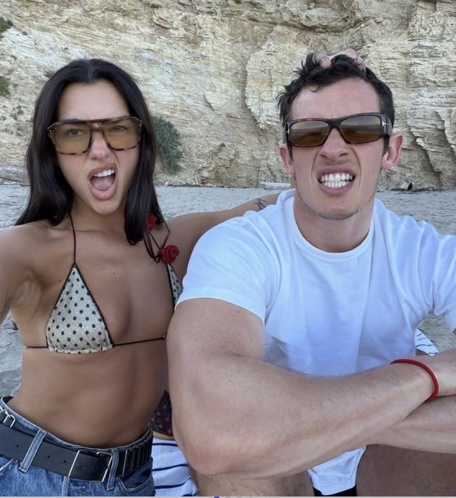 Dua Lipa and Callum Turner