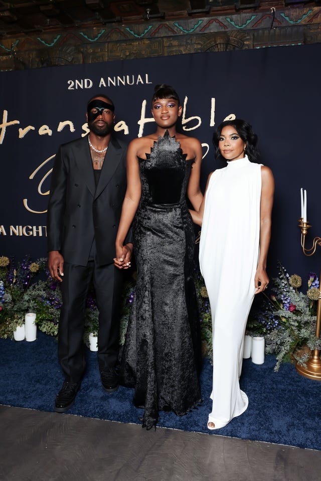 Dwyane Wade, Zaya Wade, and Gabrielle Union