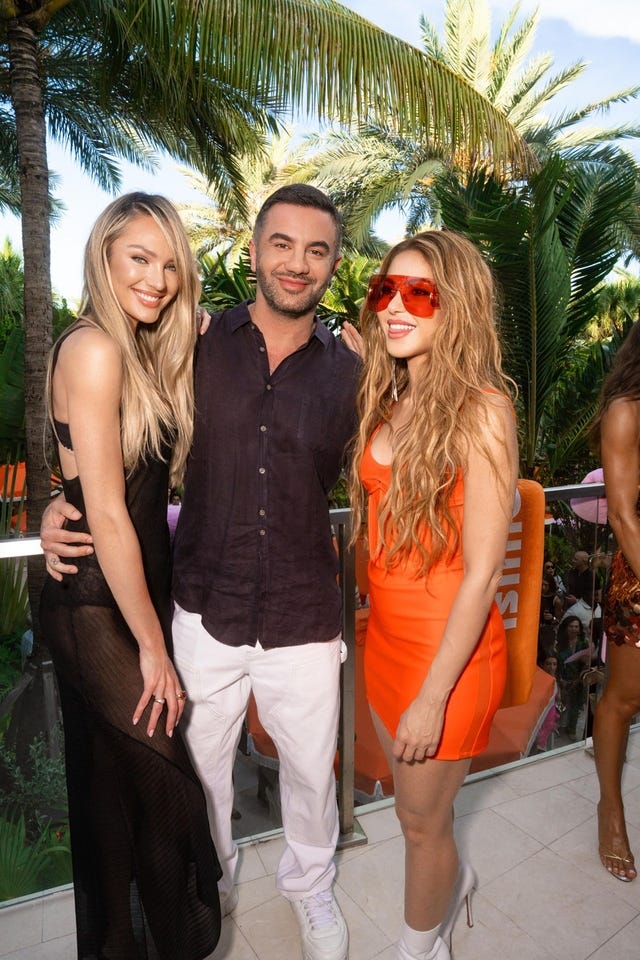 Candice Swanepoel, Ali Kavoussi, and Shakira