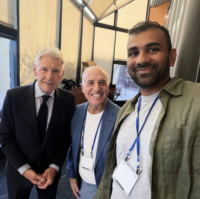 Harrison Ford, David Dubinsky, and Nitish Kannan