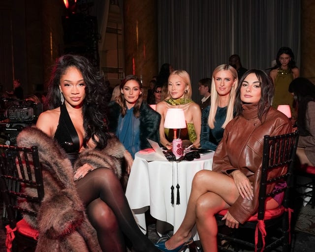 Saweetie, Olivia Palermo, Tina Leung, Nicky Hilton, and Paige DeSorbo