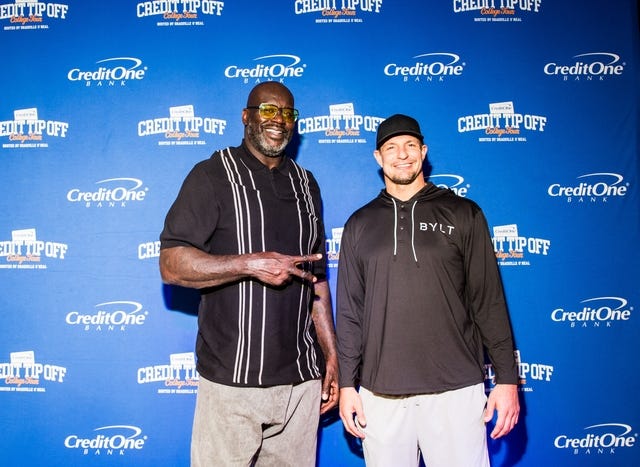 Shaquille O'Neal and Rob Gronkowski