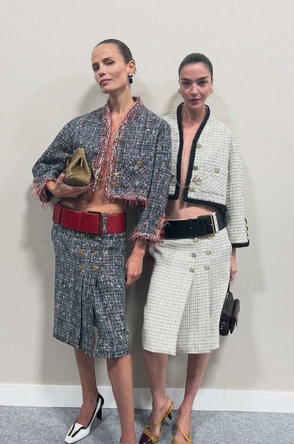 Natasha Poly and Mariacarla Boscono