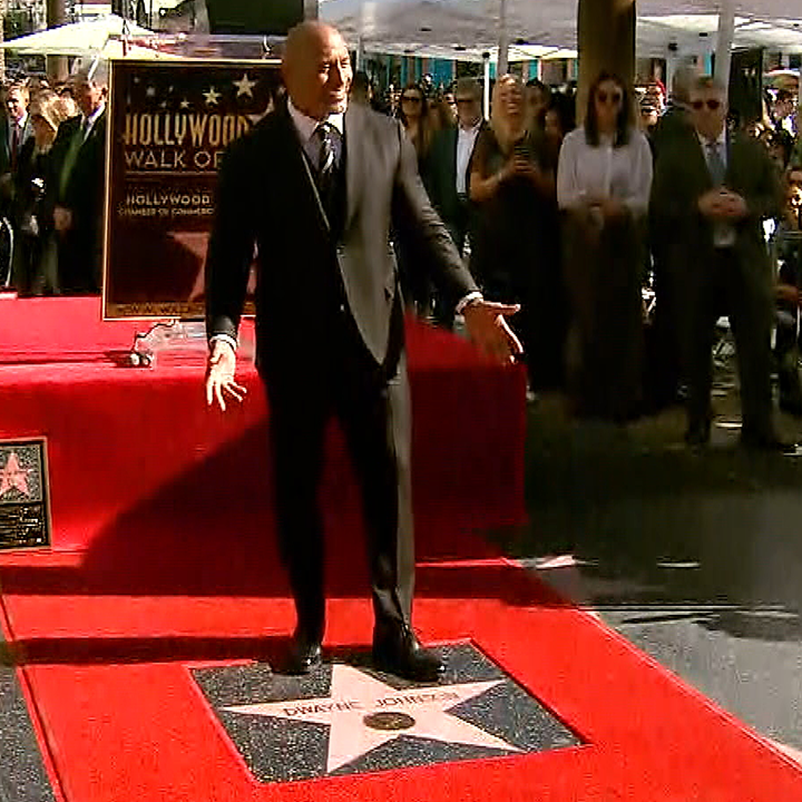 Dwayne Johnson Gets His Star on Hollywood Walk of Fame With Family in Tow