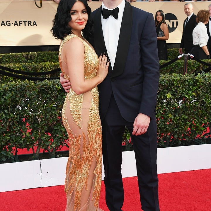 ariel winter sag dress Ariel Winter Wears a Sheer Gold Gown at the 2017 SAG Awards