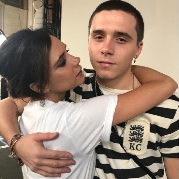 Brooklyn Beckham Sweetly Supports Mom Victoria Backstage at Her NYFW Show, Rocks Safety Pin Earring