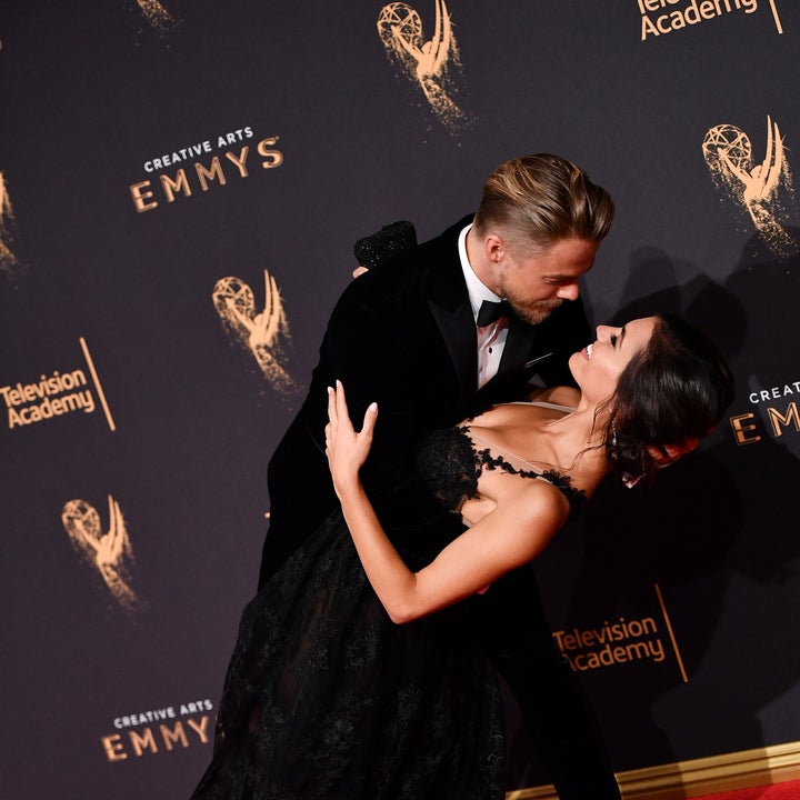 Derek Hough and Girlfriend Hayley Erbert Share Sweet Moment at the Creative Arts Emmy Awards