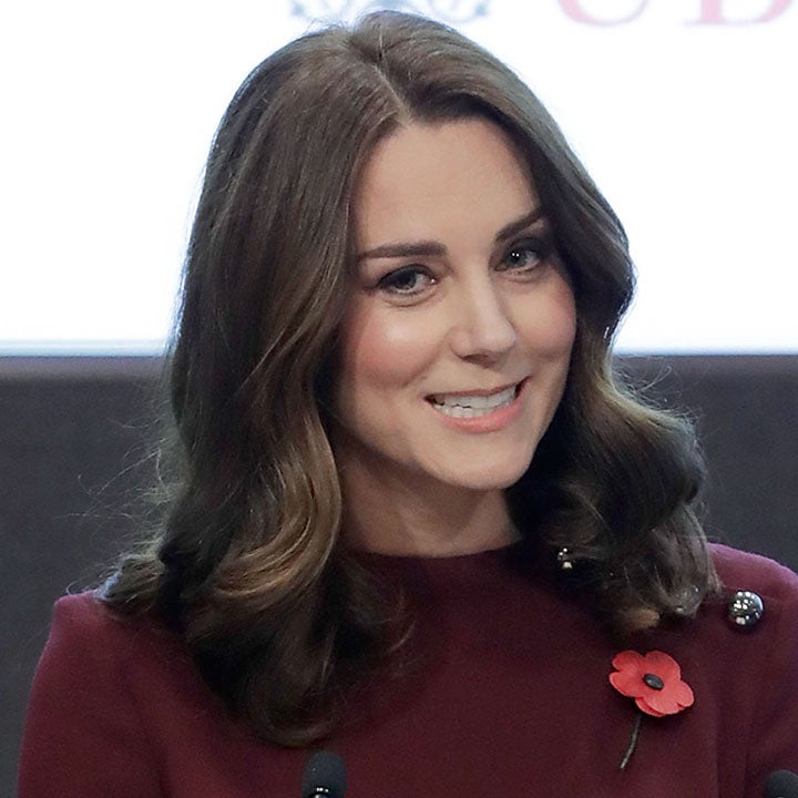 Kate Middleton Shows Off Her Growing Baby Bump, Talks the Struggle of Leaving Prince George at School