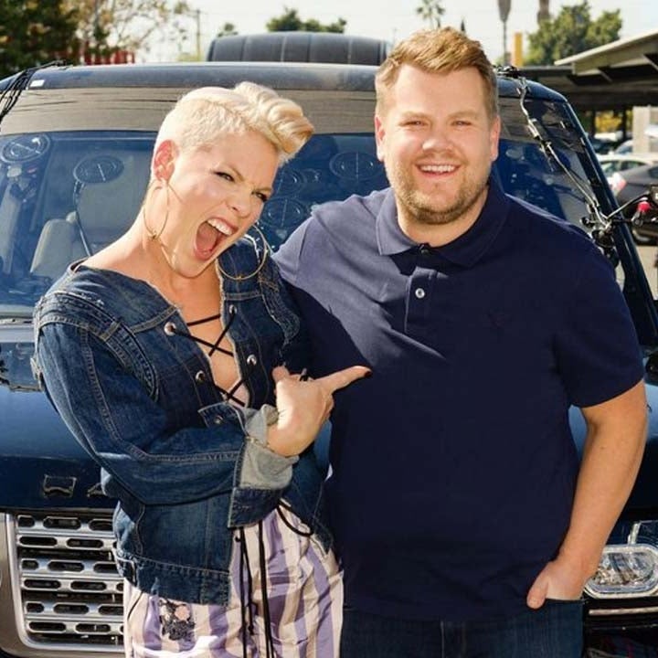 Pink Dishes on Dating a Boy Bander & Which Rock Star Made Carey Hart Jealous in New 'Carpool Karaoke'