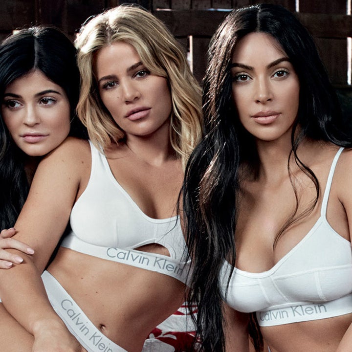 Pregnant Kylie Jenner Covers Up as She Poses With Sisters in Underwear Ads