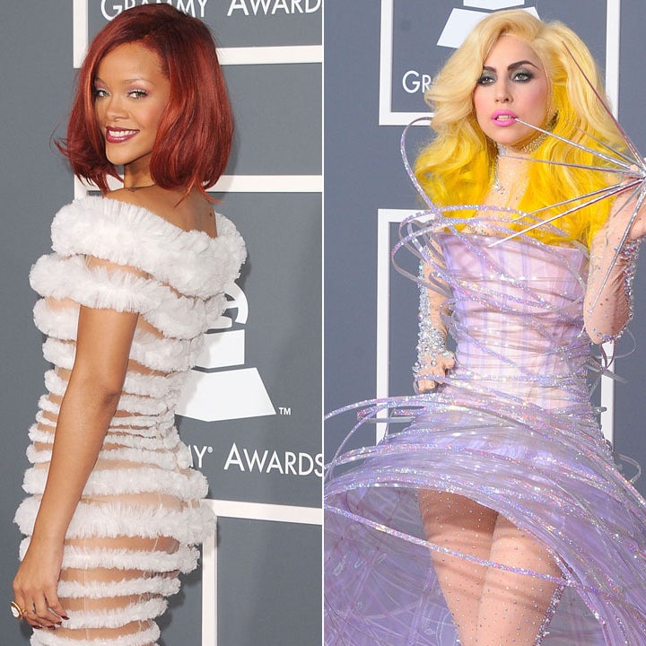 GRAMMYs Flashback: Rihanna, Lady Gaga and Pink's Epic Red Carpet Looks