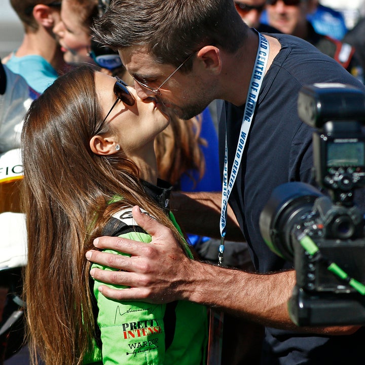 Aaron Rodgers Kisses Danica Patrick at the Daytona 500: Pics