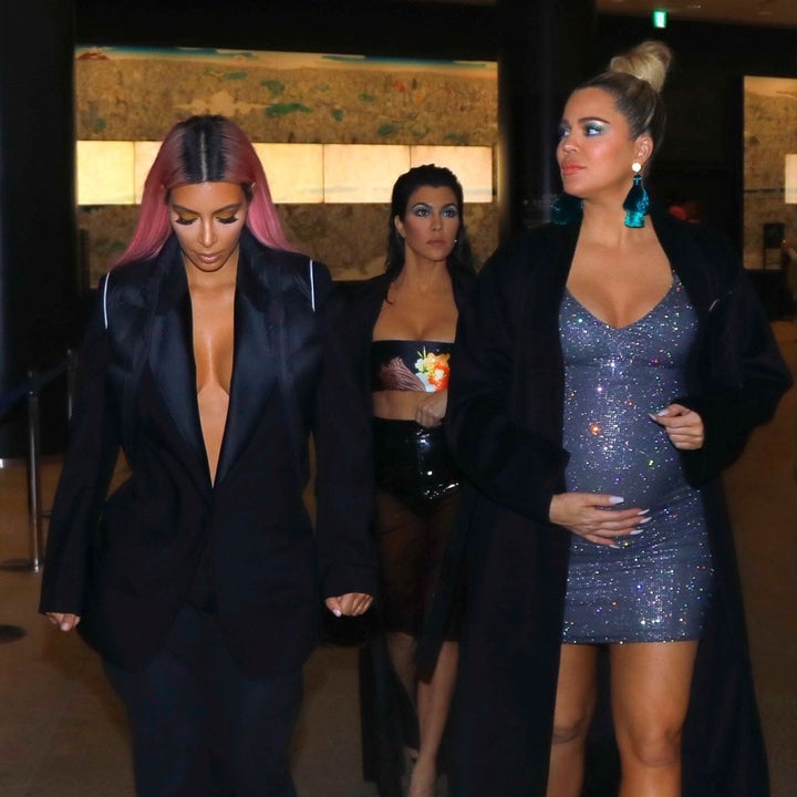 Kardashian Sisters Make a Statement in Tokyo: Khloe's Baby Bump, Kim's Pink Hair & Kourtney's Abs!