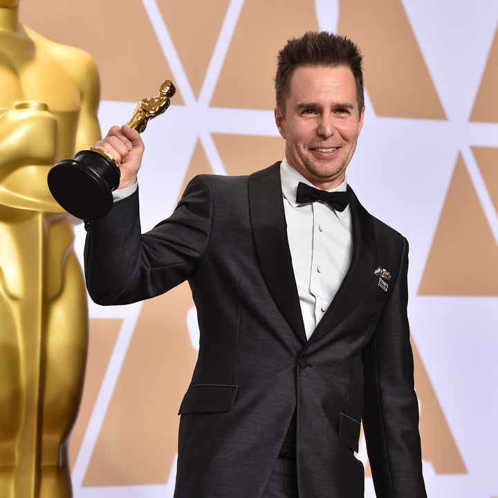 Sam Rockwell Holds Back Tears After Paying Tribute to Philip Seymour Hoffman at Oscars