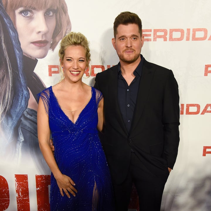 Michael Buble and Pregnant Wife Luisana Lopilato Show PDA at 'Perdidas' Premiere