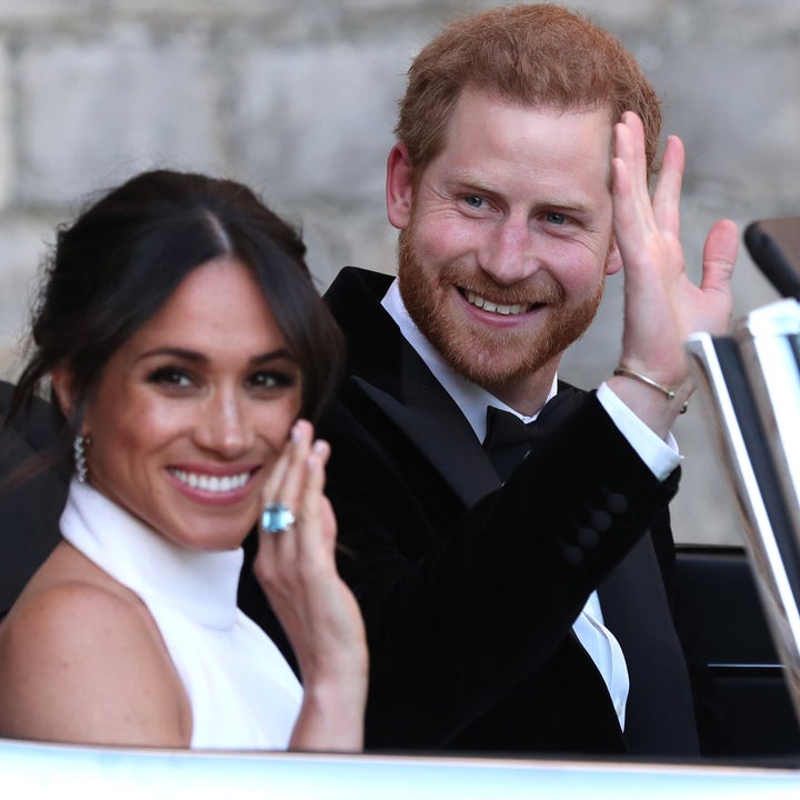 Meghan Markle Passes the 'Door Test' as She and Prince Harry Depart for Royal Wedding Reception