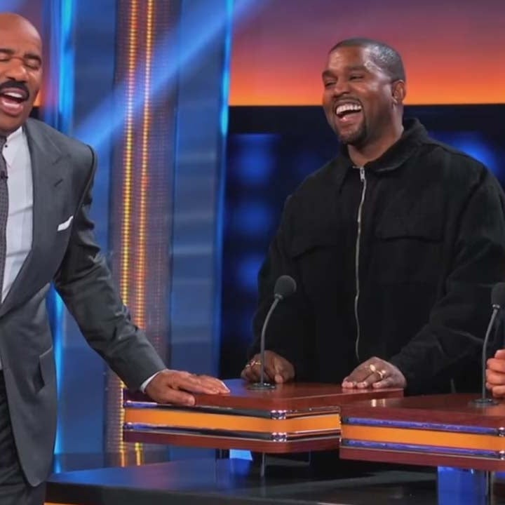 Kanye West Smiled Throughout His Whole 'Celebrity Family Feud' Appearance -- Watch!